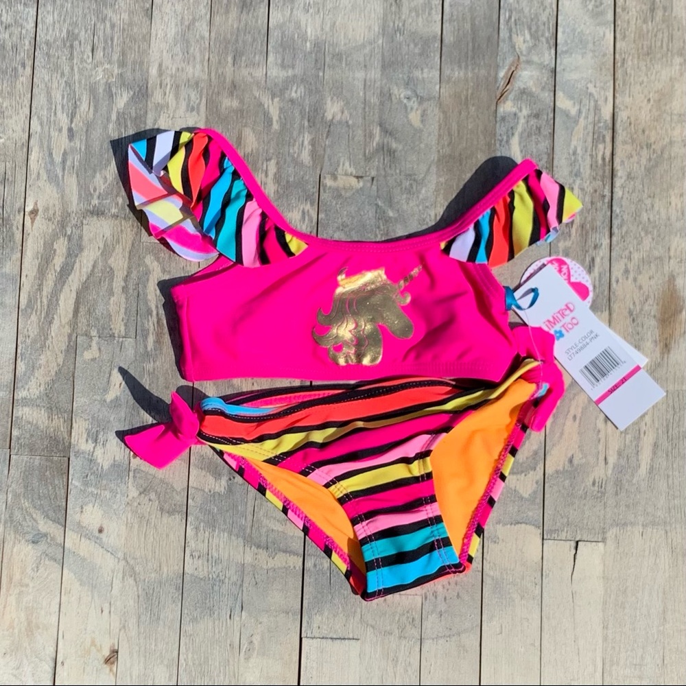 Limited Too Pink Unicorn Bathing Suit Size…